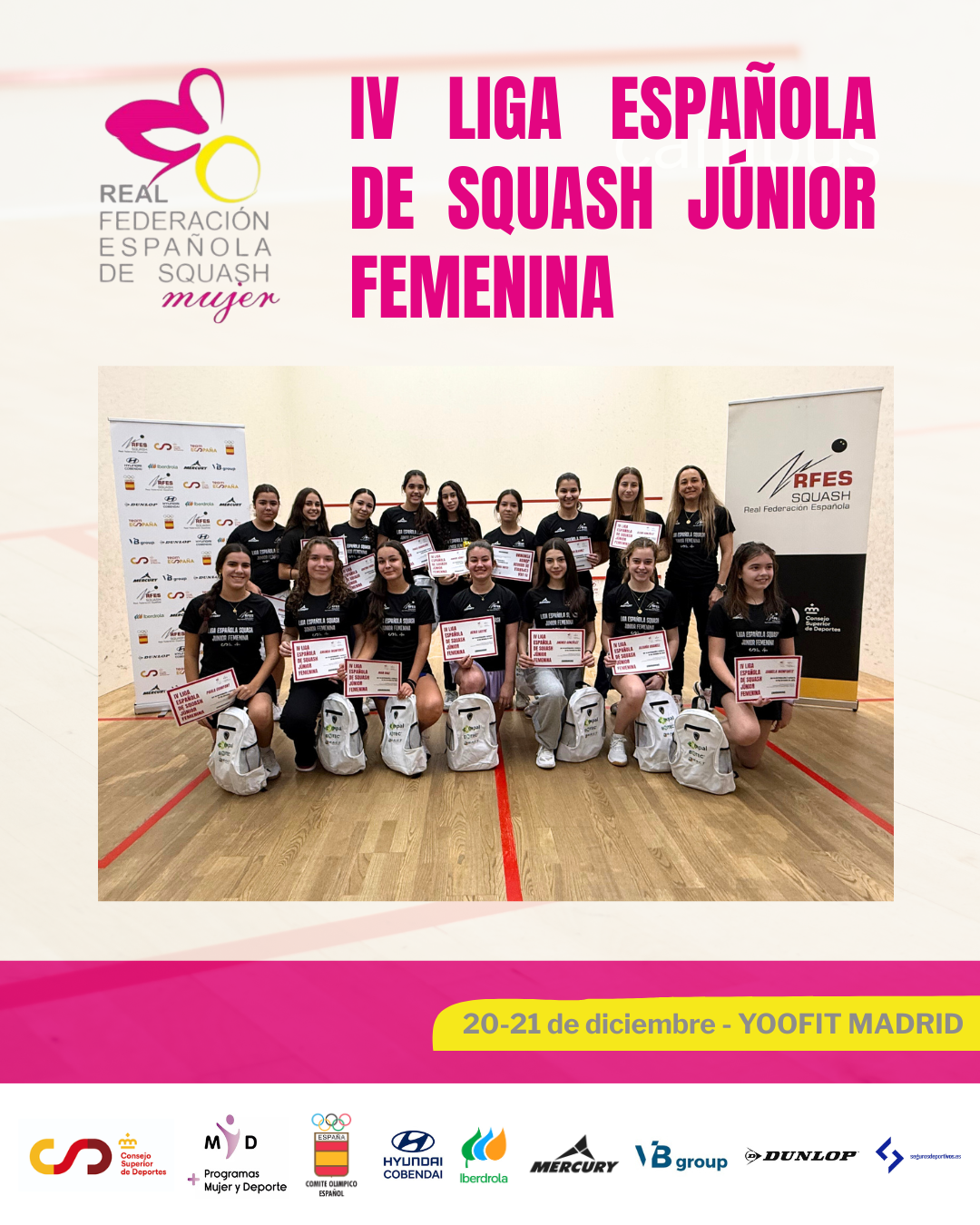 IV LIGA ESPAÑOLA DE SQUASH JÚNIOR FEMENINA