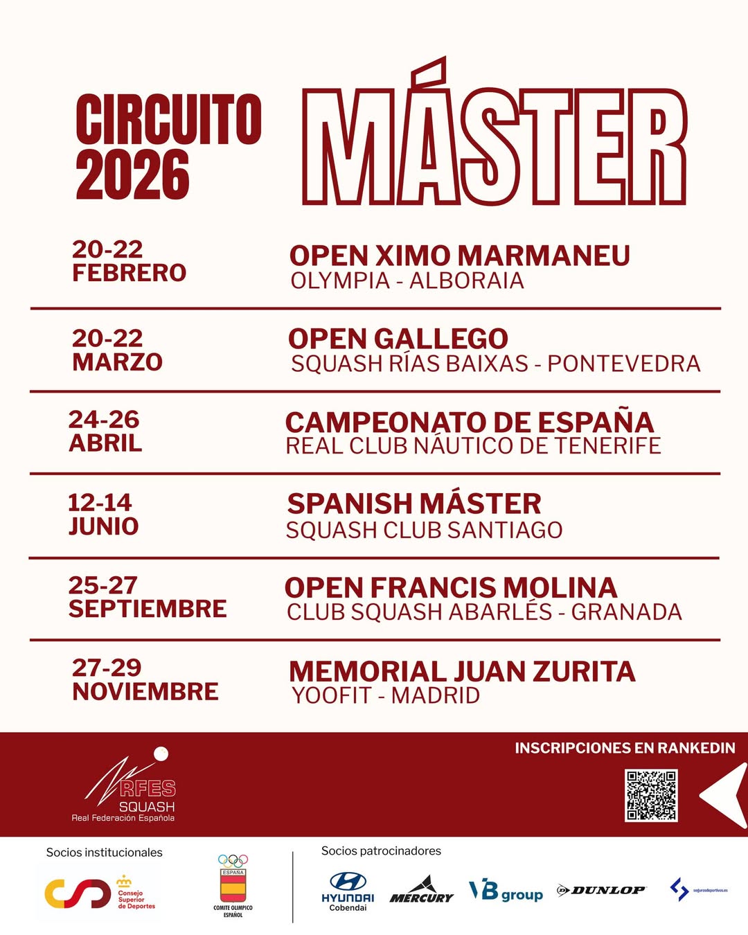 CIRCUITO MÁSTER 2026